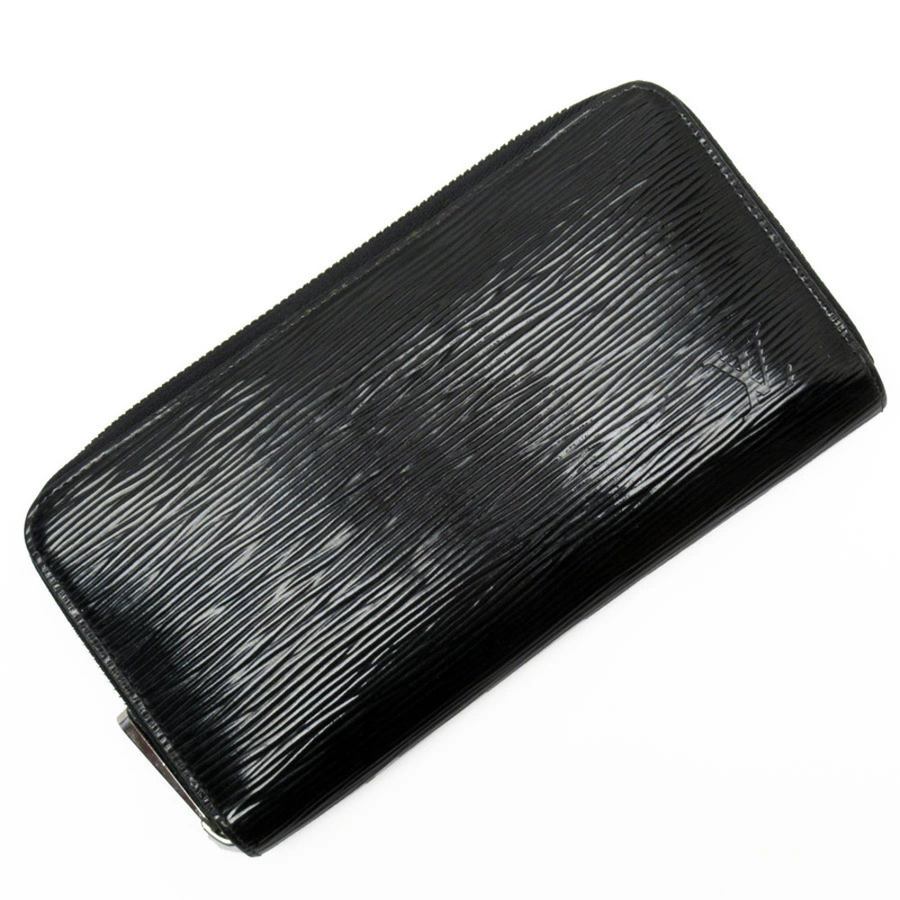 Louis Vuitton Round Zipper Wallet Epi Electric Wallet Leather Noir Black Silver